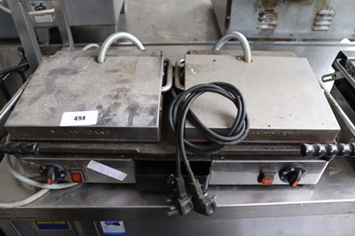 Lot 494 - 60cm electric Milan toast 2 sided contact grill