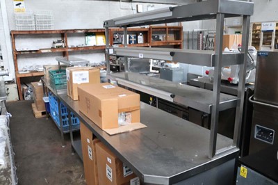 Lot 542 - 250cm stainless steel chefs pass/preparation...