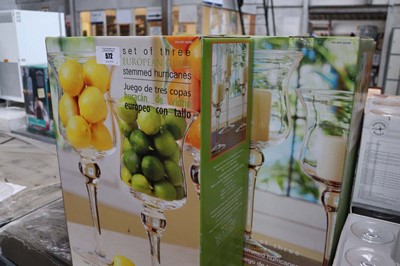 Lot 572 - 5 sets of large stemmed display glasses