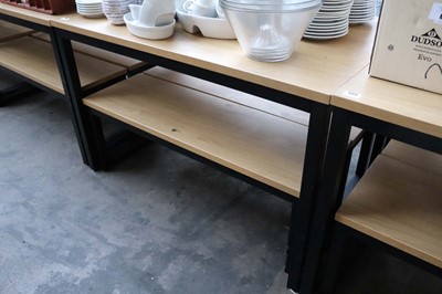 Lot 595 - 120cm x 75cm oak effect dining table with a...