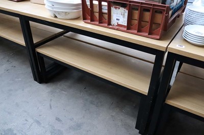 Lot 596 - 120cm x 75cm oak effect dining table with a...