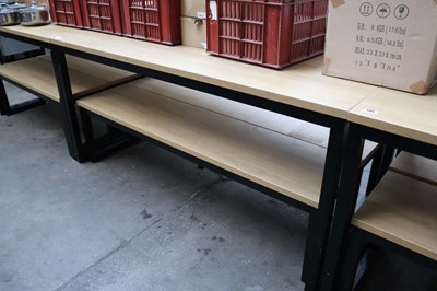 Lot 597 - 120cm x 75cm oak effect dining table with a...