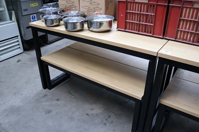 Lot 598 - 120cm x 75cm oak effect dining table with a...