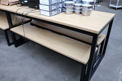 Lot 599 - 120cm x 75cm oak effect dining table with a...