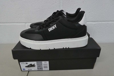 Lot A boxed pair of DKNY midland lace up sneakers...