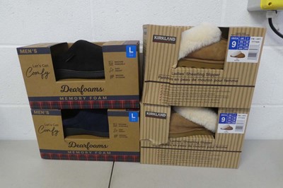 Lot x2 boxed pair of men's Dearfoam slippers ( x1...