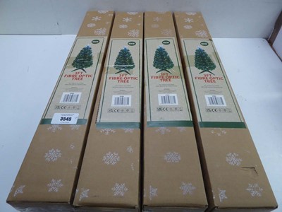 Lot 3545 - 4 3ft Fibre optic Christmas trees