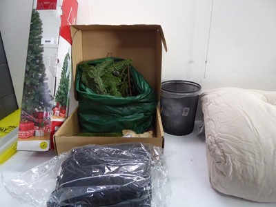 Lot 3549 - 6ft Artificial Christmas Tree, Wreath making...