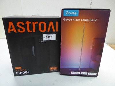 Lot 3552 - Astro A1 6L mini fridge and Govee floor lamp