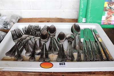 Lot 863 - 2 shallow poly gastro serving trays with a...