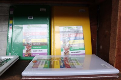 Lot 864 - 6x various heavy-duty colour-coded chopping...