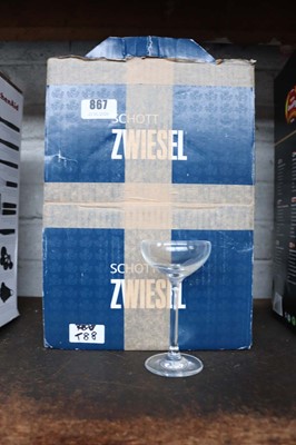 Lot 867 - 4x boxes of Schott glasses