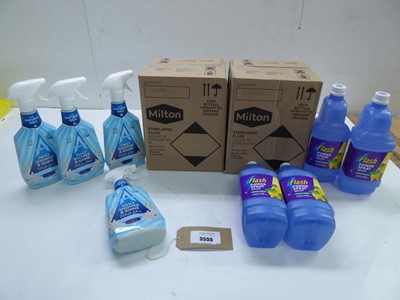 Lot 3555 - Milton Sterilizing fluid, Daily shower shine...