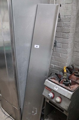 Lot 822 - 180cm stainless steel shelf with brackets