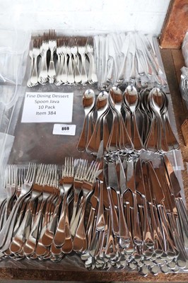 Lot 869 - 48-place setting Java modern plain design fine...