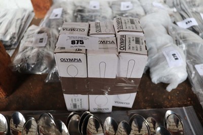 Lot 875 - Approx. 72 beaded stainless steel tea & coffee...