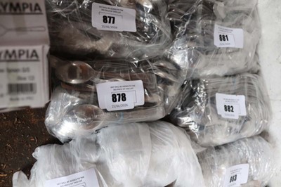 Lot 878 - Approx. 72 beaded stainless steel tea & coffee...