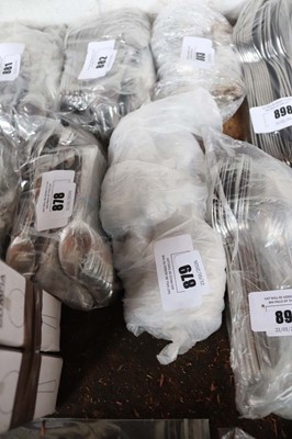 Lot 879 - Approx. 72 beaded stainless steel tea & coffee...