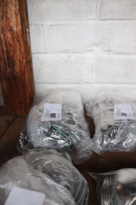 Lot 886 - Approx. 72 beaded stainless steel tea & coffee...