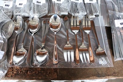 Lot 888 - Set of 20 large stainless steel serving forks...