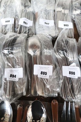 Lot 895 - Set of 20 large stainless steel serving forks...