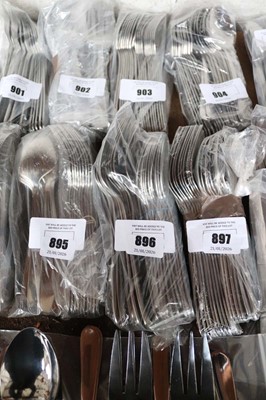 Lot 896 - Set of 20 large stainless steel serving forks...