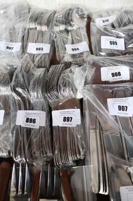 Lot 897 - Set of 20 large stainless steel serving forks...