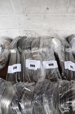 Lot 899 - Set of 20 large stainless steel serving forks...