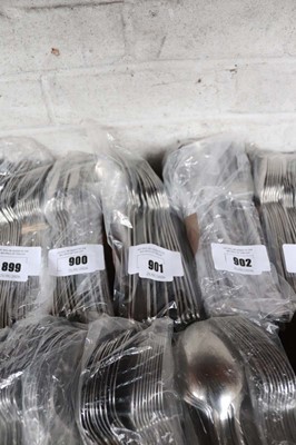 Lot 901 - Set of 20 large stainless steel serving forks...