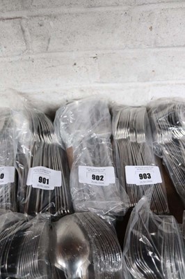 Lot 902 - Set of 20 large stainless steel serving forks...