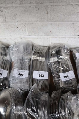 Lot 903 - Set of 20 large stainless steel serving forks...