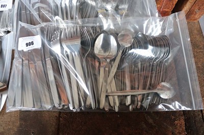 Lot 906 - 60-place setting of stainless steel budget...