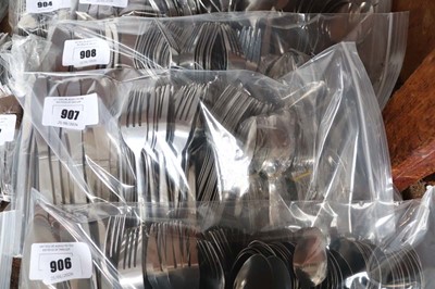 Lot 907 - 60-place setting of stainless steel budget...