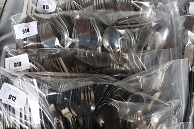 Lot 913 - 60-place setting of stainless steel budget...