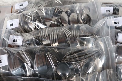 Lot 915 - 60-place setting of stainless steel budget...