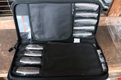 Lot 932 - 9-piece Samurai knife set in zip-up case