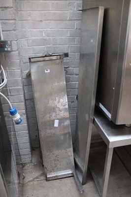 Lot 832 - Four assorted stainless steel wall shelves