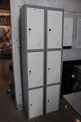 Lot 839 - Two three door personnel lockers