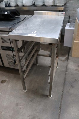Lot 842 - 44cm stainless steel prep station with shelf...