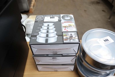 Lot 963 - 3x Latham & Hall 5-piece food storage...