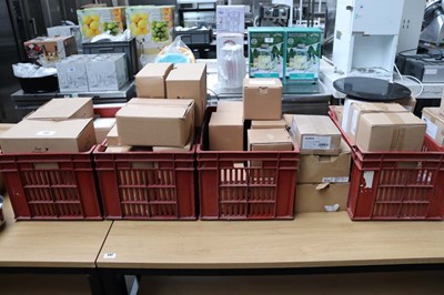 Lot 849 - Four stacking crates containing various...