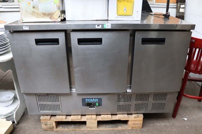 Lot 967 - 137cm Polar G622 3-door counter fridge