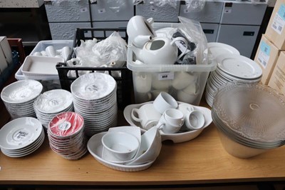 Lot 853 - Table top of assorted white crockery
