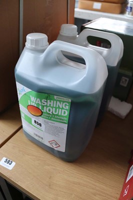 Lot 856 - Two five litre tubs of washing up liquid