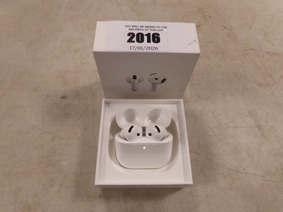Lot 2016 - Apple Airpods 4, boxed with charging case,...