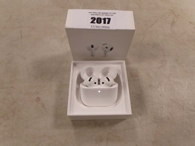 Lot 2017 - Apple Airpods 4, boxed with charging case,...