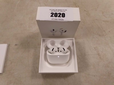 Lot 2020 - Apple Airpods 4, boxed with charging case,...