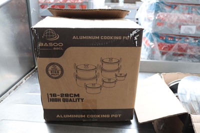 Lot 1017 - Basoo 7-piece pan set, unboxed (no handles)