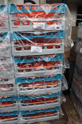 Lot 1028 - Six stacking trays containing 9oz poly wine...