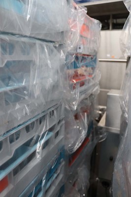 Lot 1035 - Seven stacking trays containing thirty 9oz...